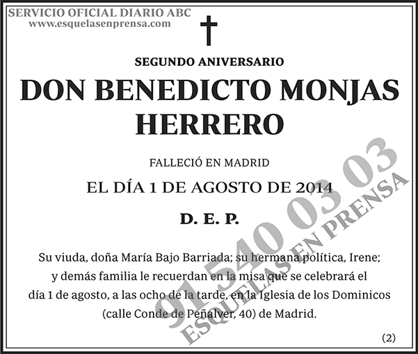 Benedicto Monjas Herrero